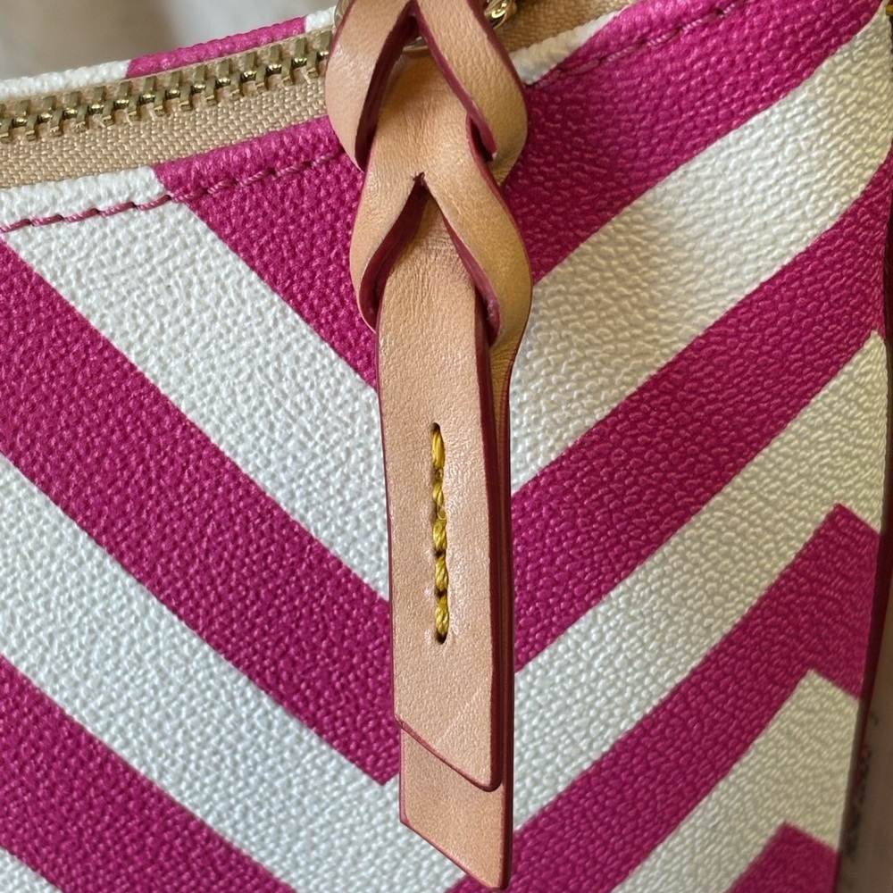 Dooney & Bourke Magenta Chevron Shoulder Bag - Picture 6 of 12